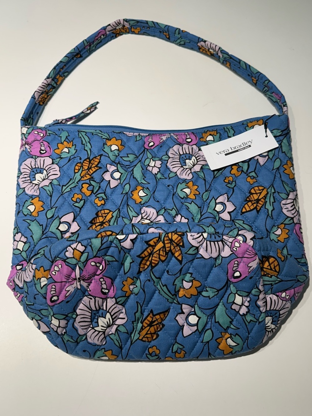 NEW! Vera Bradley Slouchy Bucket Shoulder Bag in Wild Prairie Print - Picture 2 of 9